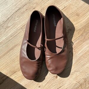 Jeffrey Campbell dancerina ballet flats brown